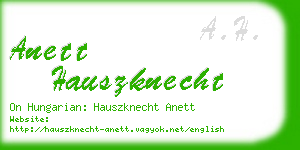 anett hauszknecht business card